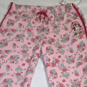 Strawberry Shortcake Pajama Lounge Pants Cotton Blend- Sz XL Pink Strawberry NWT